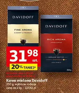 Auchan Kawa mielona Davidoff 250g wybrane rodzaje oferta