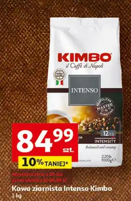 Auchan Kawa ziarnista Intenso Kimbo 1kg oferta