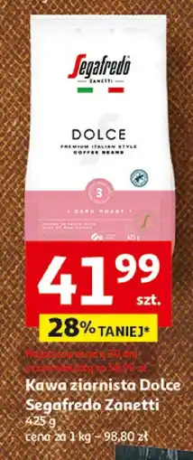 Auchan Kawa ziarnista Dolce Segafredo Zanetti 425g oferta