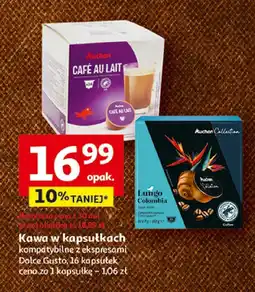 Auchan Kawa w kapsułkach kompatybilne z ekspresami Dolce Gusto, 16 kapsułek Auchan oferta