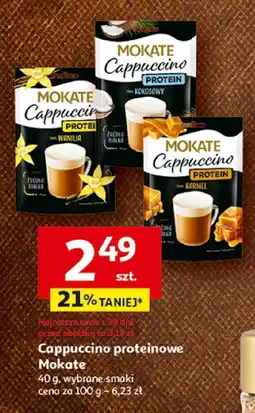 Auchan Cappuccino proteinowe Mokate wybrane smaki oferta