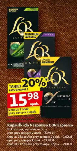 Auchan Kapsułki do Nespresso L'OR Espresso wybrane rodzaje oferta