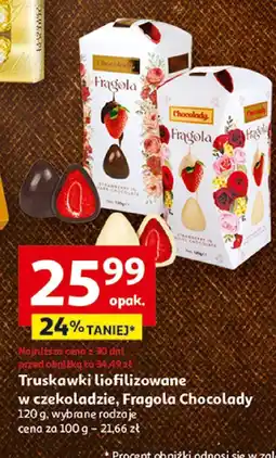 Auchan Truskawki liofilizowane w czekoladzie Fragola Chocolady oferta