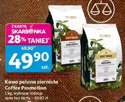 Auchan Kawa palona ziarnista Coffee Promotion, 1 kg, wybrane rodzaje oferta
