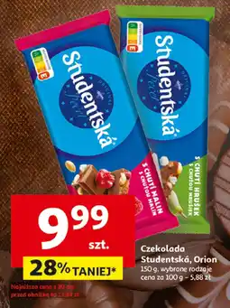 Auchan Czekolada Studencka, Orion, 150 g, wybrane rodzaje oferta
