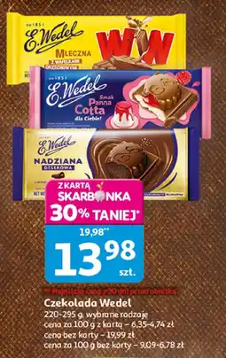Auchan Czekolada Wedel, 220-295 g, wybrane rodzaje oferta