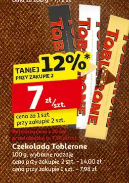 Auchan Czekolada Toblerone, 100 g, wybrane rodzaje oferta