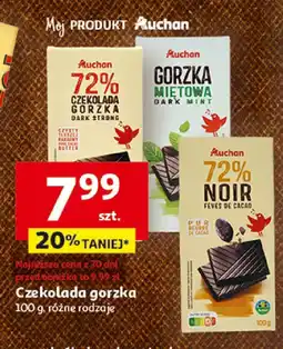 Auchan Czekolada gorzka Auchan, 100 g, różne rodzaje oferta