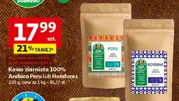 Auchan Kawa ziarnista 100% Arabica Peru lub Honduras, 220 g Auchan oferta
