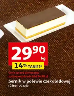 Auchan Sernik w polewie czekoladowej różne rodzaje Auchan oferta