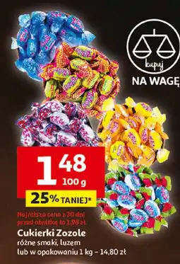 Auchan Cukierki Zozole różne smaki luzem oferta