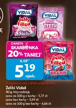 Auchan Żelki Vidal 90 g trzy rodzaje oferta