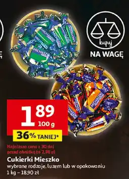 Auchan Cukierki Mieszko wybrane rodzaje luzem oferta