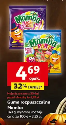 Auchan Guma rozpuszczalna Mamba 140 g wybrane rodzaje oferta
