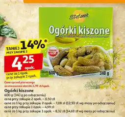 Auchan Ogórki kiszone 600 g Stefanek oferta