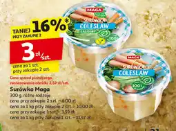 Auchan Surówka Maga Coleslaw 300 g różne rodzaje oferta