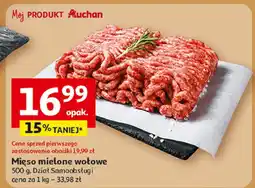 Auchan Mięso mielone wołowe 500 g, Dział Samoobsługi Auchan oferta