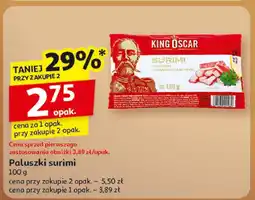 Auchan Paluszki surimi 100 g, King Oscar oferta