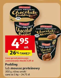 Auchan Pudding lub mousse proteinowy Ehrmann, 200 g, różne smaki oferta