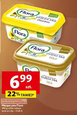 Auchan Margaryna Flora, 400 g, różne rodzaje oferta