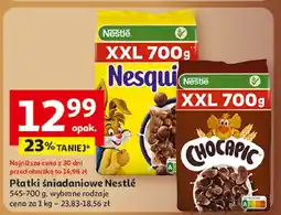 Auchan Płatki śniadaniowe Nestlé, wybrane rodzaje oferta