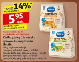 Auchan Kleik ryżowy lub kaszka ryżowo-kukurydziana Nestlé, wybrane rodzaje oferta