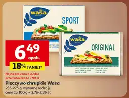 Auchan Pieczywo chrupkie Wasa, wybrane rodzaje oferta