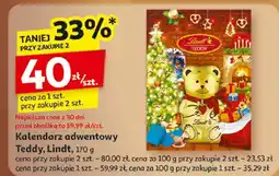 Auchan Kalendarz adwentowy Teddy, Lindt oferta