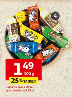 Auchan Krówki Jasta różne smaki luzem lub w opakowaniu oferta