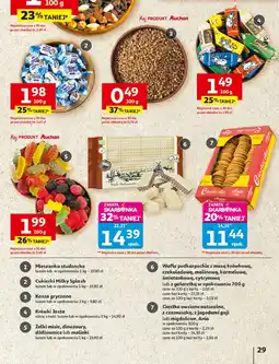 Auchan Ciastka owsiane naturalne, z czarnuszką, z jagodami goji lub migdałowe, Ania w opakowaniu oferta