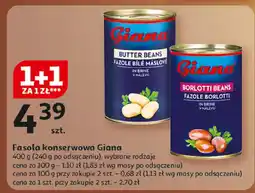 Auchan Fasola konserwowa Giana, wybrane rodzaje oferta