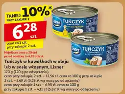 Auchan Tuńczyk w kawałkach w oleju lub w sosie własnym, Lisner oferta
