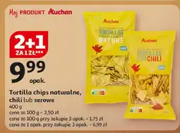 Auchan Tortilla chips naturalne, chili lub serowe Auchan oferta