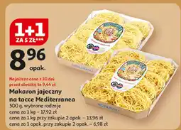 Auchan Makaron jajeczny na tacce Mediterranea oferta