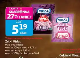 Auchan Żelki Vidal 90 g, trzy rodzaje (Jelly Filled, Skulls, Jelly Teeth) oferta