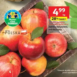 Auchan Jabłka red pinova lub red delicious luzem Auchan oferta
