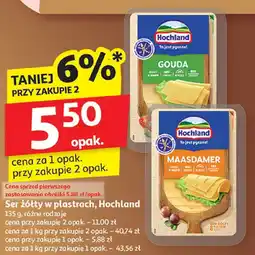 Auchan Ser żółty w plastrach Hochland oferta