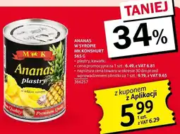 Selgros Ananas w syropie M&K konshuirt plastry 565 g oferta