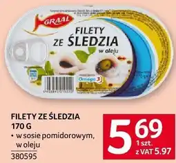 Selgros Filety ze śledzia w sosie pomidorowym w oleju 170 g Selgros oferta