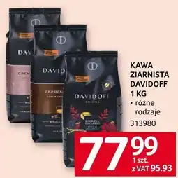 Selgros Kawa ziarnista Davidoff różne rodzaje 1 kg oferta