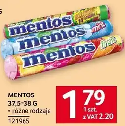 Selgros Cukierki Mentos 37,5-38 g różne rodzaje oferta