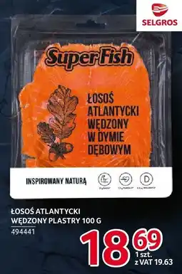 Selgros Łosoś atlantycki wędzony plastry Super Fish oferta