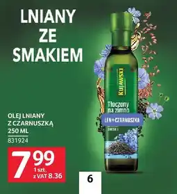 Selgros Olej lniany z czarnuszką Kujawski oferta