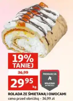 Auchan Rolada ze śmietaną i owocami oferta