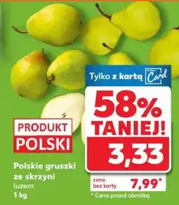 Kaufland Polskie gruszki ze skrzyni luzem 1 kg oferta