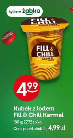 Żabka Lody Kubek z lodem Fill & Chill Karmel oferta