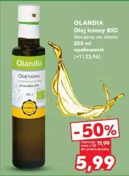 Kaufland OLANDIA Olej lniany BIO tłoczony na zimno 250 ml oferta