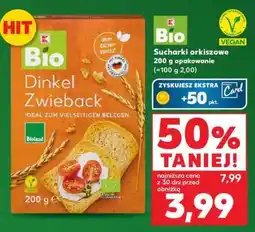 Kaufland Bio Sucharki orkiszowe 200 g opakowanie oferta