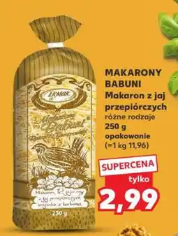 Kaufland MAKARONY BABUNI Makaron z jaj przepiórczych oferta