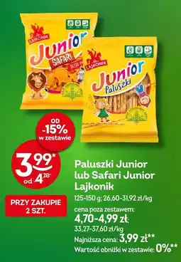 Żabka Paluszki Junior lub Safari Junior Lajkonik oferta